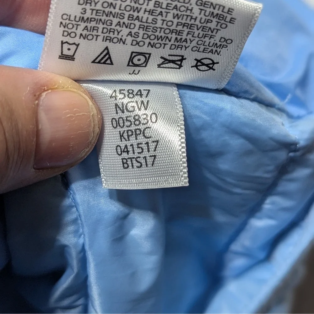Hanna Andersson Kids 150 10/12 Blue Aero Light Down Vest Quilted Puffer Winter